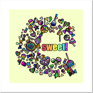 Sweet Rainbow Candy Posters and Art